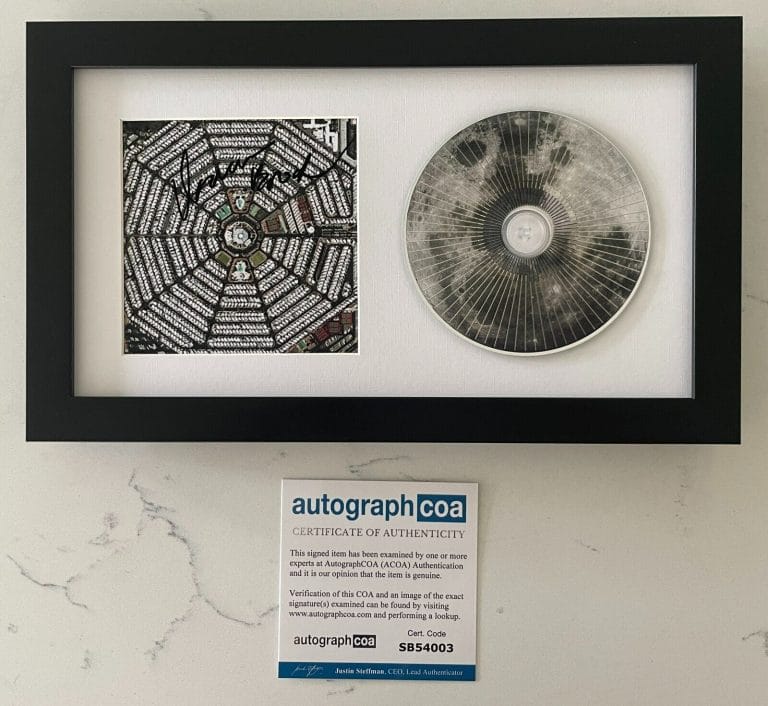 ISAAC BROCK SIGNED MODEST MOUSE STRANGERS TO OURSELVES FRAMED CD EXACT PROOF COA COLLECTIBLE MEMORABILIA