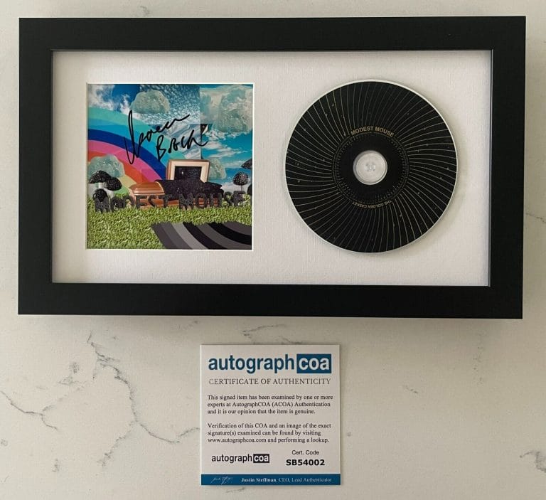 ISAAC BROCK SIGNED MODEST MOUSE THE GOLDEN CASKET FRAMED CD W/EXACT PROOF COA COLLECTIBLE MEMORABILIA