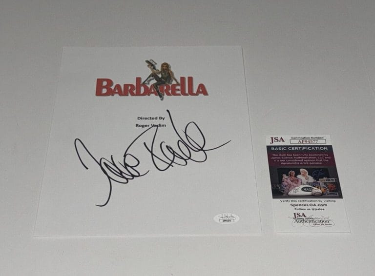 JANE FONDA SIGNED BARBARELLA MOVIE TRANSCRIPT AUTOGRAPHED JSA COA COLLECTIBLE MEMORABILIA