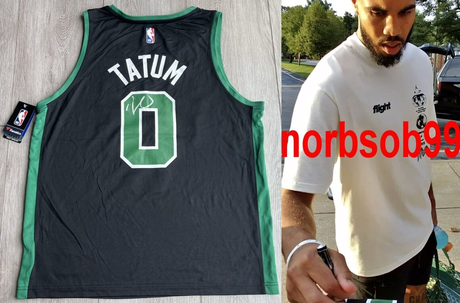 JAYSON TATUM SIGNED AUTOGRAPH BOSTON CELTICS FANATICS JERSEY w/EXACT VIDEO PROOF