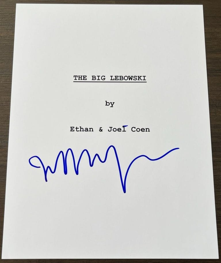 JEFF BRIDGES SIGNED AUTOGRAPH THE BIG LEBOWSKI SCRIPT W/PROOF & BECKETT BAS COA COLLECTIBLE MEMORABILIA