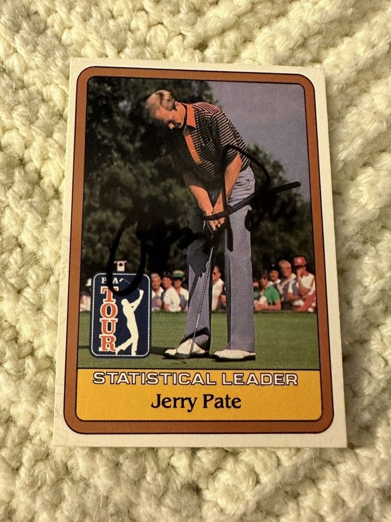 JERRY PATE SIGNED PGA TOUR GOLF CARD AUTOGRAPHED ROOKIE RC COLLECTIBLE MEMORABILIA