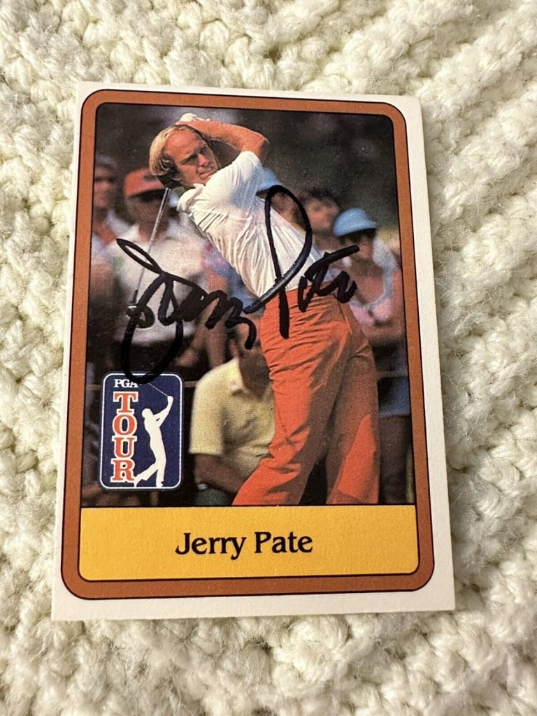 JERRY PATE SIGNED PGA TOUR GOLF CARD AUTOGRAPHED ROOKIE RC COLLECTIBLE MEMORABILIA