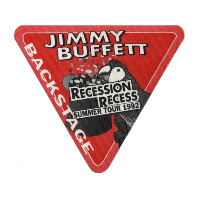 Jimmy Buffett 1992 Recession Recess concert tour Backstage Satin