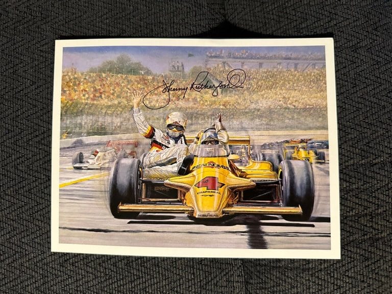 JOHNNY RUTHERFORD SIGNED INDY 500 INDIANAPOLIS 6 X 8 PRINT AUTOGRAPHED 1980 COLLECTIBLE MEMORABILIA