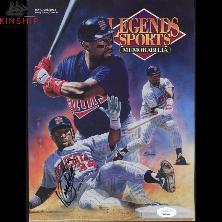 KIRBY PUCKETT SIGNED LEGENDS SPORTS MAGAZINE JSA COA TWINS HOF AUTO RARE E194 COLLECTIBLE MEMORABILIA
