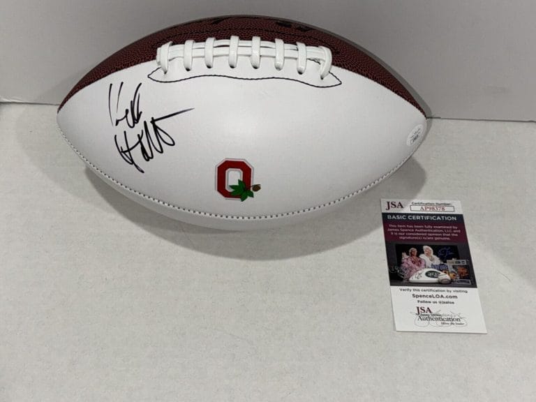 KIRK HERBSTREIT SIGNED FOOTBALL OHIO STATE BUCKEYES ST. JSA COA COLLECTIBLE MEMORABILIA