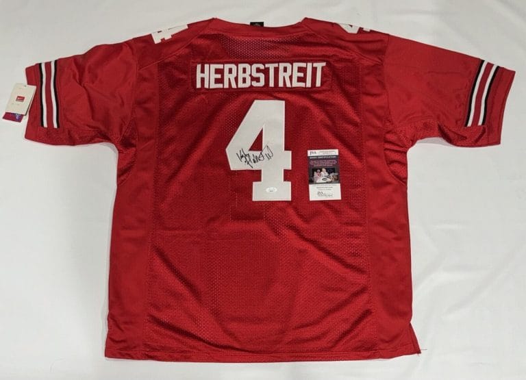 KIRK HERBSTREIT SIGNED NIKE SEWN OHIO STATE BUCKEYES #4 JERSEY RARE JSA COA COLLECTIBLE MEMORABILIA