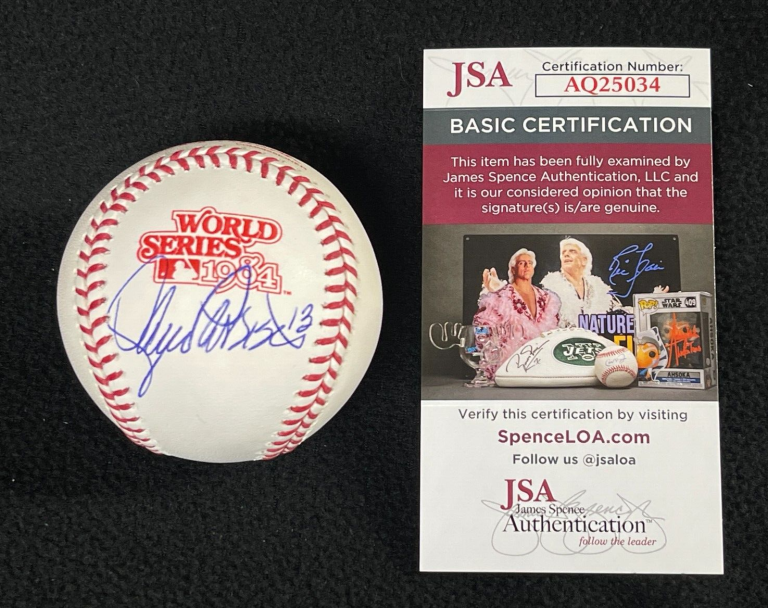 LANCE PARRISH SIGNED DETROIT TIGERS 1984 WORLD SERIES OFFICIAL BASEBALL JSA COA COLLECTIBLE MEMORABILIA