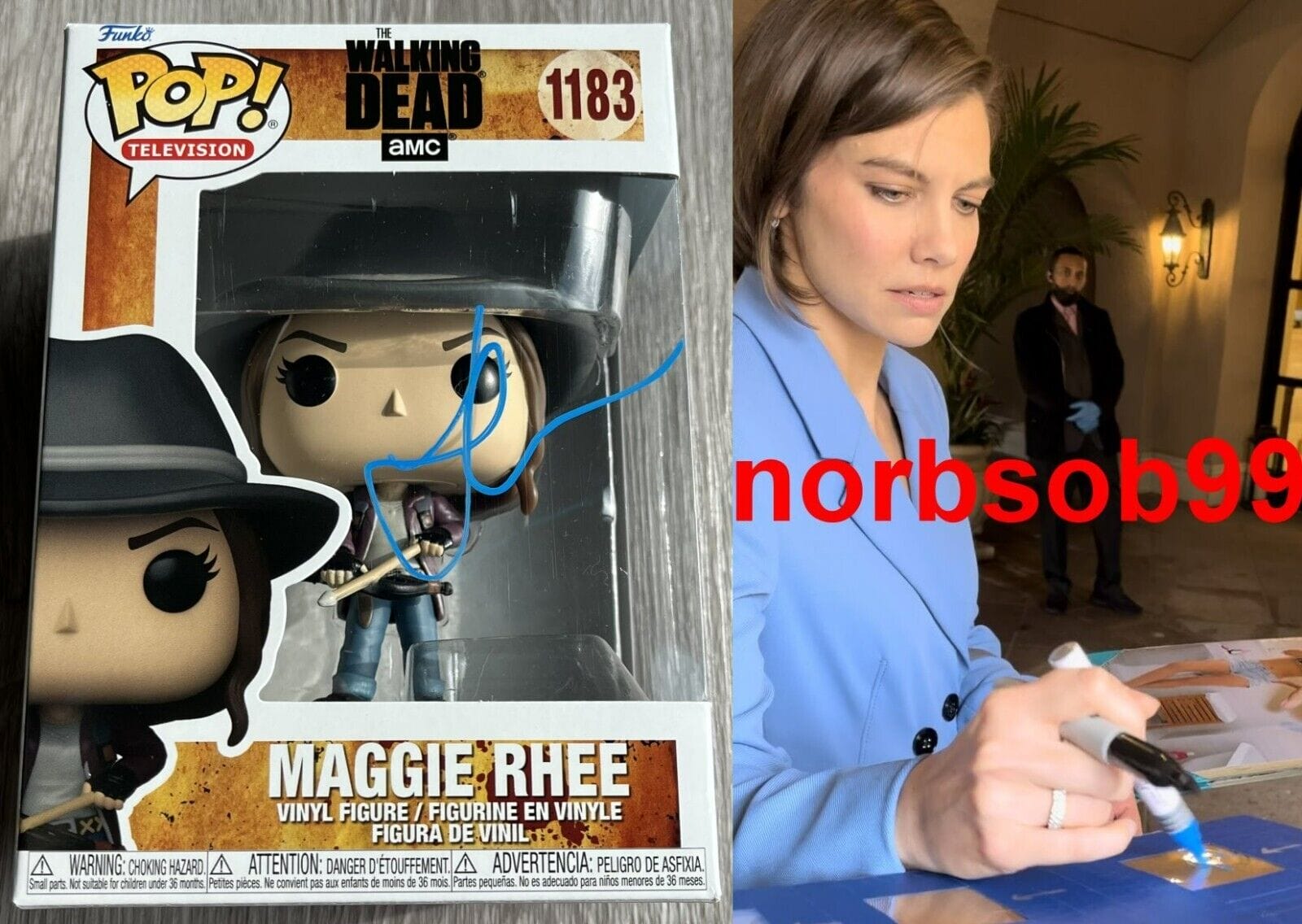 Lauren Cohan Signed The Walking Dead Maggie Rhee Funko Pop 1183 W Beckett Coa Autographia 1690