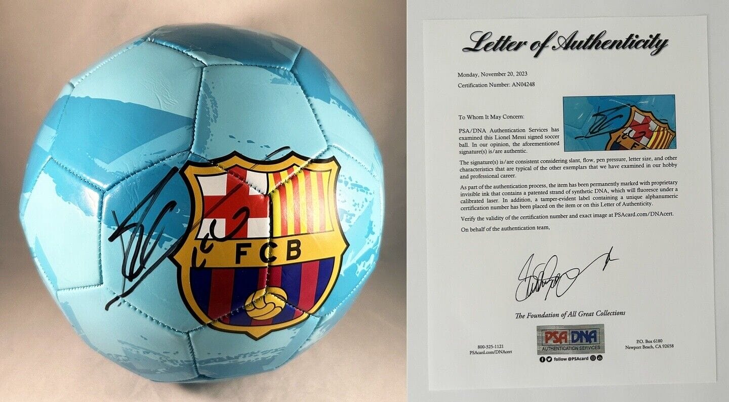 Lionel Messi Signed Soccer Ball FC Barcelona Barca PSA/DNA COA ...