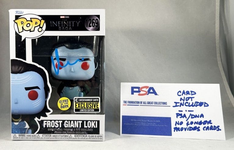 MATT DAMON SIGNED FUNKO POP FROST GIANT LOKI PSA/DNA 1 COA COLLECTIBLE MEMORABILIA