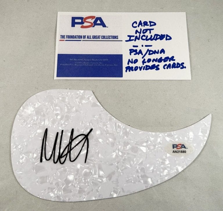 MATT HEALY SIGNED ACOUSTIC PICKGUARD PSA/DNA 1 COA COLLECTIBLE MEMORABILIA