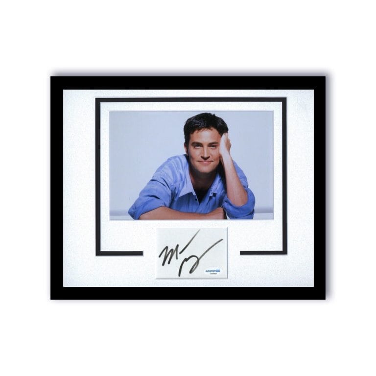 MATTHEW PERRY FRIENDS SIGNED AUTOGRAPH 11×14 FRAMED DISPLAY ACOA CHANDLER BING COLLECTIBLE MEMORABILIA