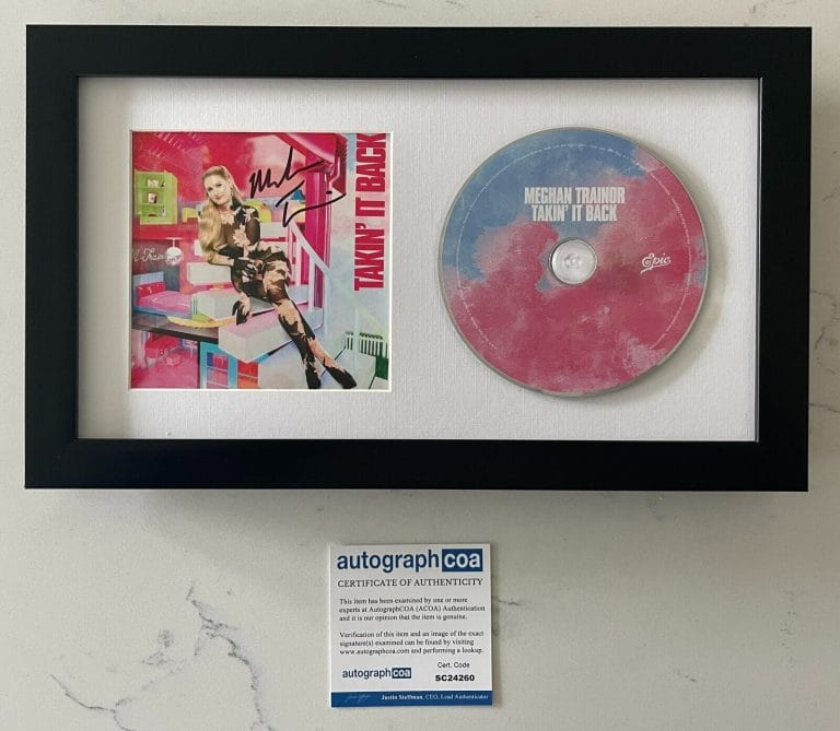 MEGHAN TRAINOR SIGNED TAKIN’ IT BACK FRAMED & MATTED CD AUTOGRAPH COA ACOA COLLECTIBLE MEMORABILIA