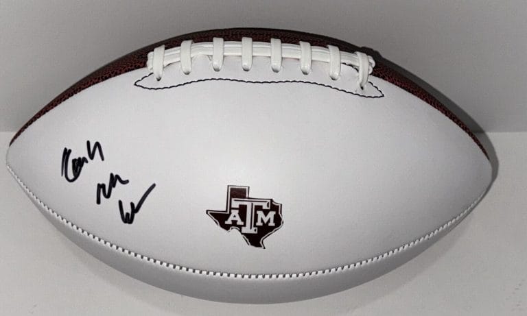 MIKE ELKO SIGNED FOOTBALL TEXAS A&M AGGIES AUTOGRAPHED PROOF COLLECTIBLE MEMORABILIA