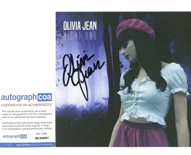 OLIVIA JEAN (JACK WHITE, THIRD MAN RECORDS) SIGNED NIGHT OWL 7″ VINYL ACOA COLLECTIBLE MEMORABILIA