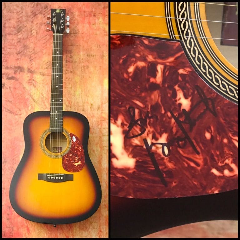 PSA AMARILLO BY MORNING LEGEND * GEORGE STRAIT * SIGNED 41″ ACOUSTIC GUITAR COA COLLECTIBLE MEMORABILIA