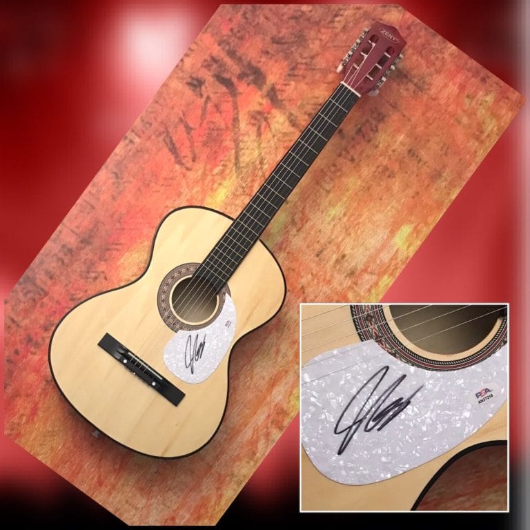 PSA PORCH LIGHT STAR * JOSH MELOY * SIGNED ACOUSTIC GUITAR COA COLLECTIBLE MEMORABILIA