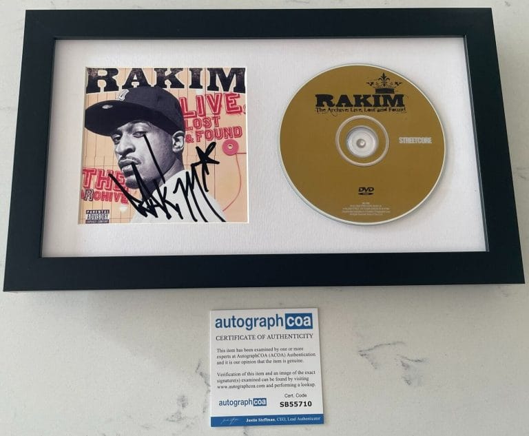 RAKIM SIGNED THE ARCHIVE LIVE LOST & FOUND FRAMED CD W/PROOF AUTOGRAPH COA ACOA COLLECTIBLE MEMORABILIA