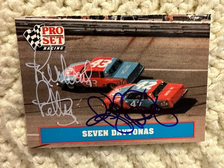 RICHARD & KYLE PETTY SIGNED TRADING CARD AUTOGRAPHED NASCAR COLLECTIBLE MEMORABILIA