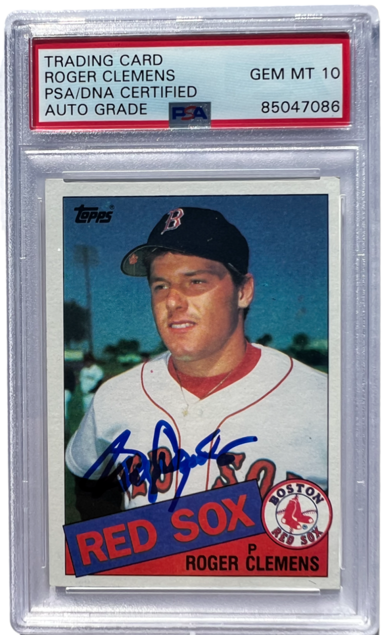 ROGER CLEMENS SIGNED 1985 TOPPS #181 ROOKIE CARD RC AUTO 10 PSA/DNA ! COLLECTIBLE MEMORABILIA