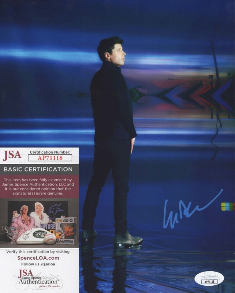 SAM ALTMAN SIGNED 8×10 PHOTO W/ JSA COA #AP71118 OPEN AI CHATGPT SAMUEL COLLECTIBLE MEMORABILIA