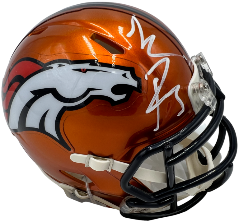 SEAN PAYTON SIGNED AUTOGRAPH DENVER BRONCOS FOOTBALL FLASH MINI HELMET JSA ! COLLECTIBLE MEMORABILIA