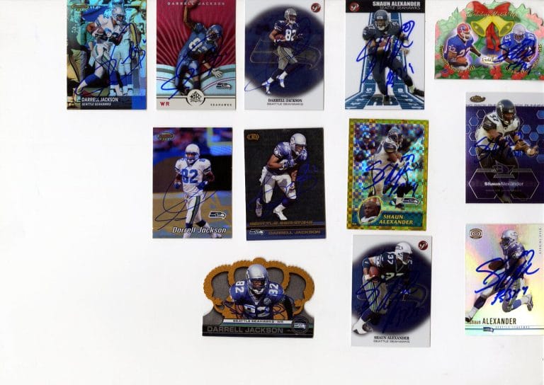 SHAUN ALEXANDER 2001 DYNAGON PACIFIC SIGNED SEAHAWKS CARD COLLECTIBLE MEMORABILIA