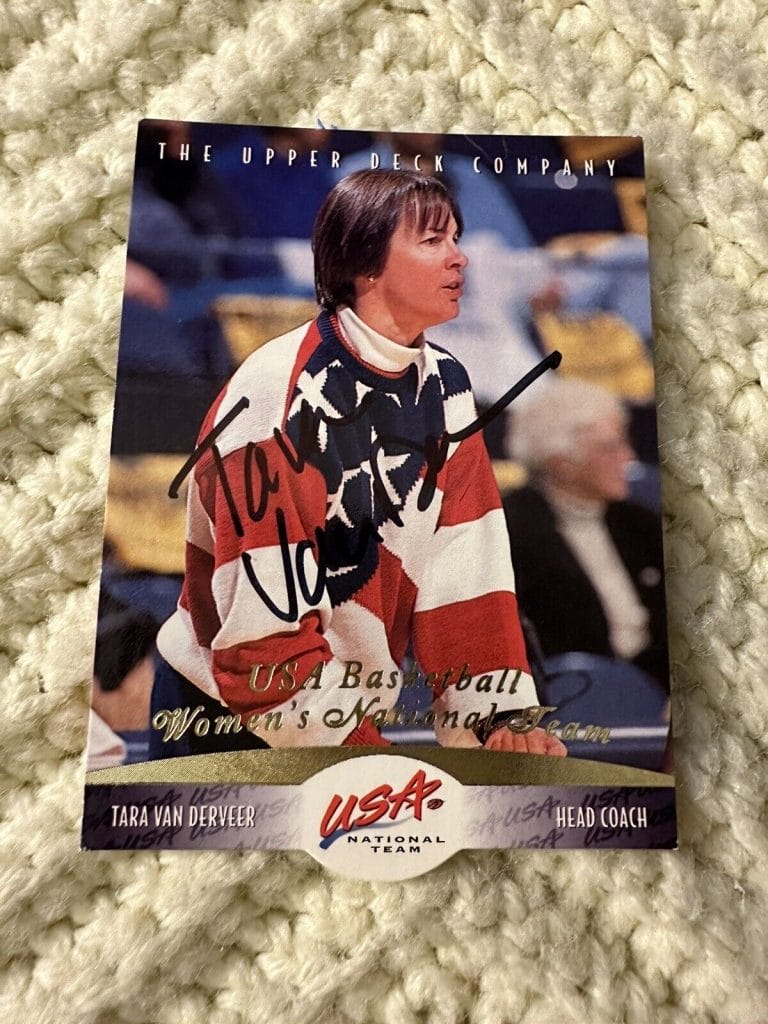 SIGNED BASKETBALL TRADING CARD AUTOGRAPHED TARA VAN DER VEER COLLECTIBLE MEMORABILIA