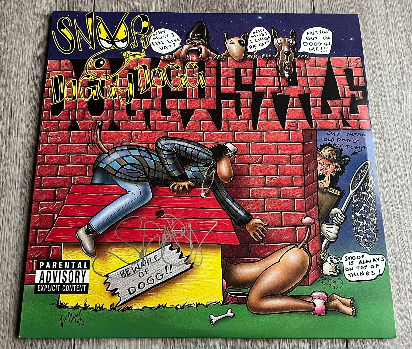 SNOOP DOGGY DOGG SIGNED AUTOGRAPH DOGGYSTYLE VINYL RECORD LP & BECKETT BAS COA