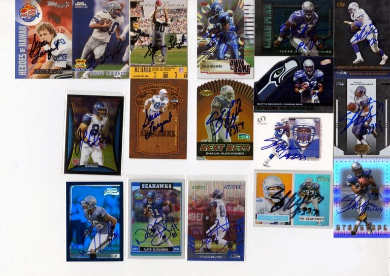 STEVE LARGENT 1999 FLEER SPORTS ILLUSTRATED SIGNED SEAHAWKS CARD COLLECTIBLE MEMORABILIA