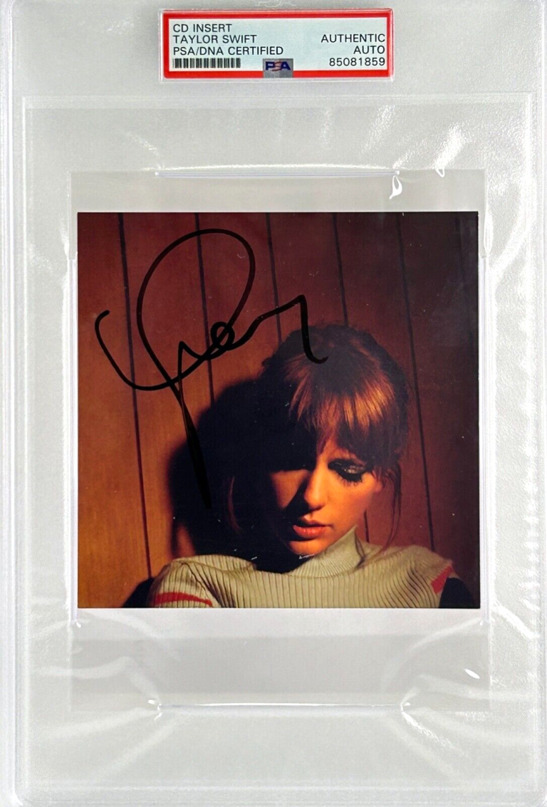 TAYLOR SWIFT SIGNED AUTOGRAPH SLABBED ENCAPSULATED “MIDNIGHTS” PSA DNA COA COLLECTIBLE MEMORABILIA