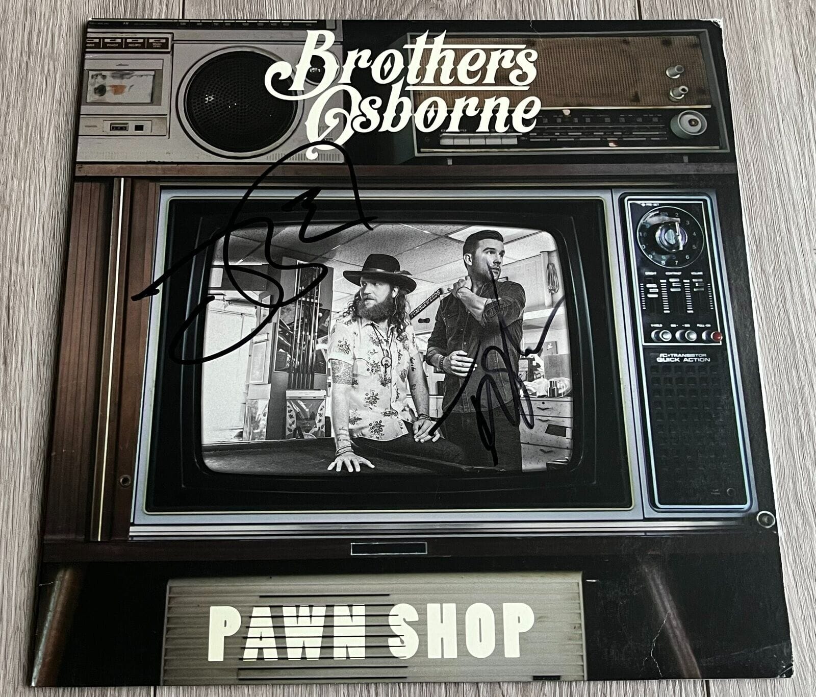 THE BROTHERS OSBORNE SIGNED AUTOGRAPH PAWN SHOP VINYL ALBUM RECORD & BECKETT COA