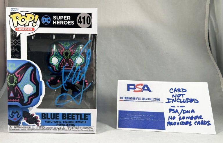 XOLO MARIDUENA SIGNED FUNKO POP BLUE BEETLE PSA/DNA 1 COA COLLECTIBLE MEMORABILIA