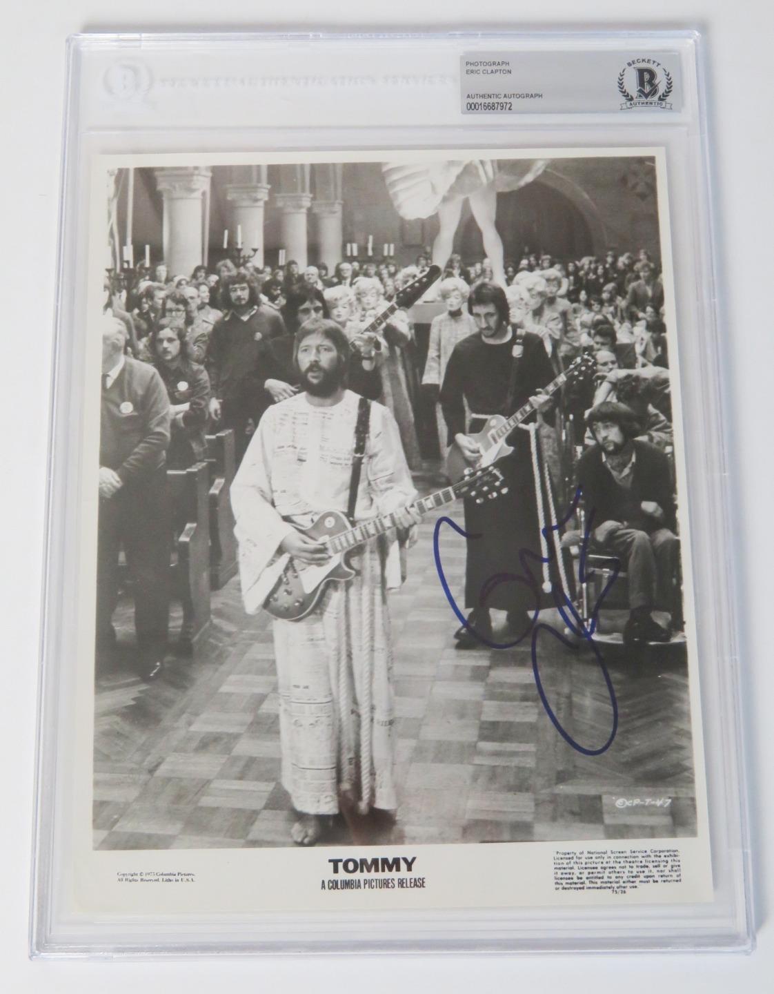 ERIC CLAPTON Signed Autograph Auto 8x10 Photo Slab BAS JSA