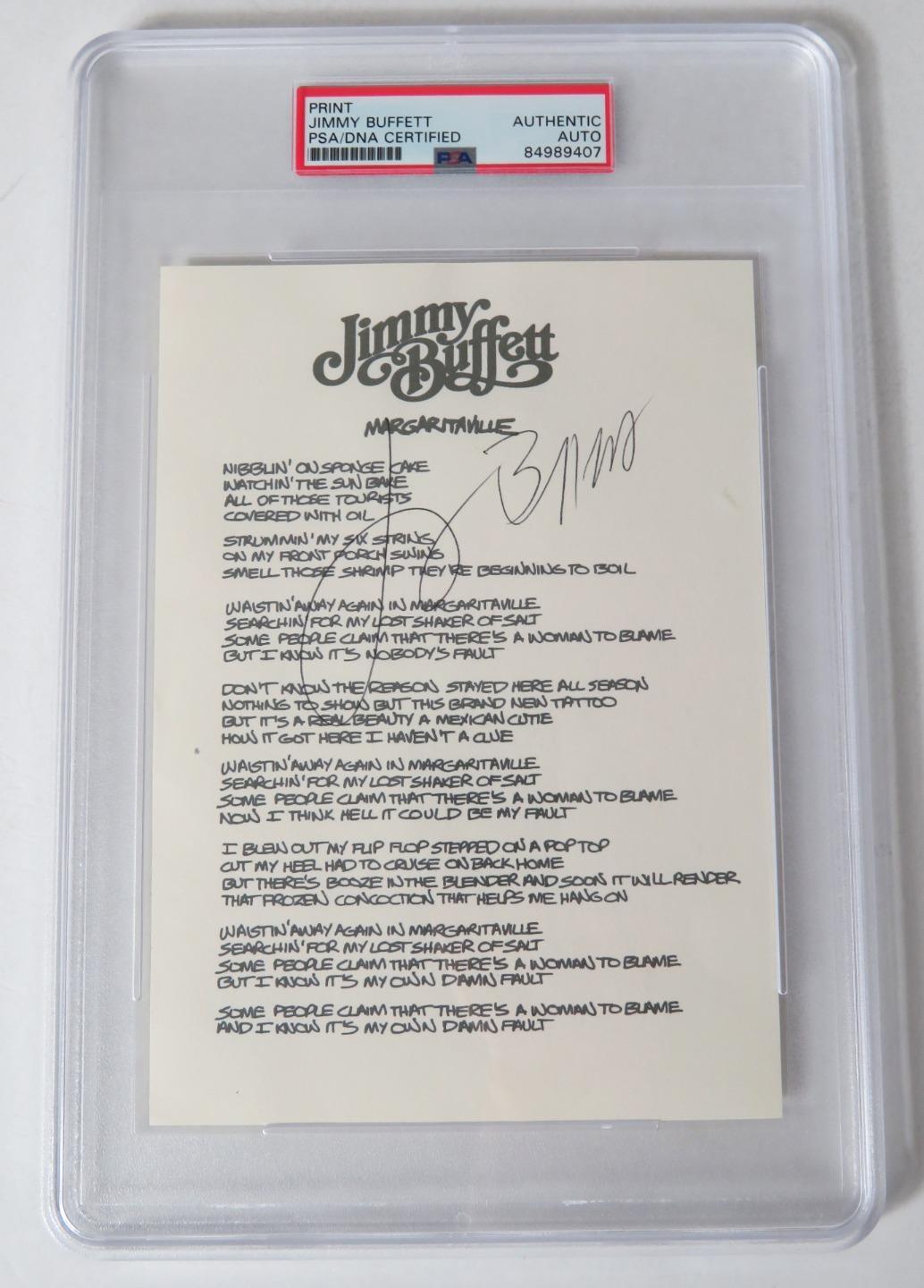 JIMMY BUFFETT Signed Autograph 5x7 