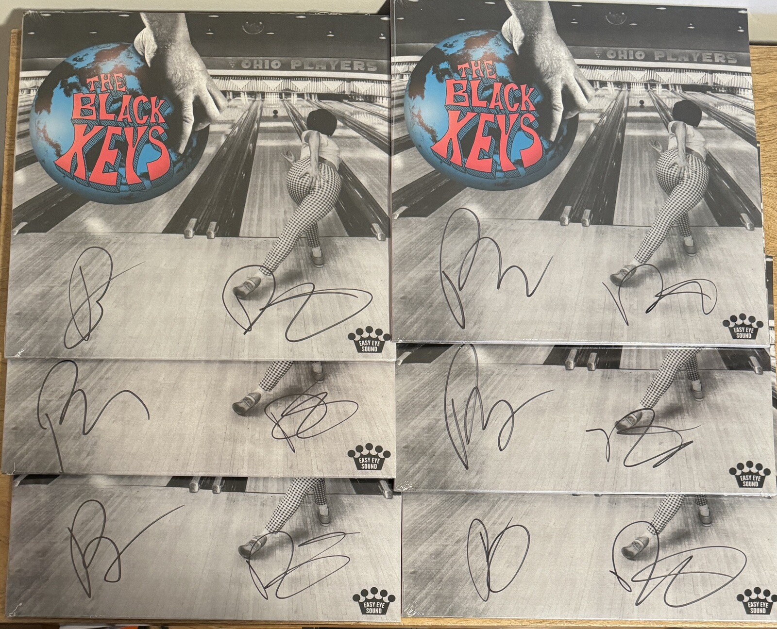 SIGNED The Black Keys Ohio Players Galaxy Cool Blue Vinyl LP Autographed IN HAND