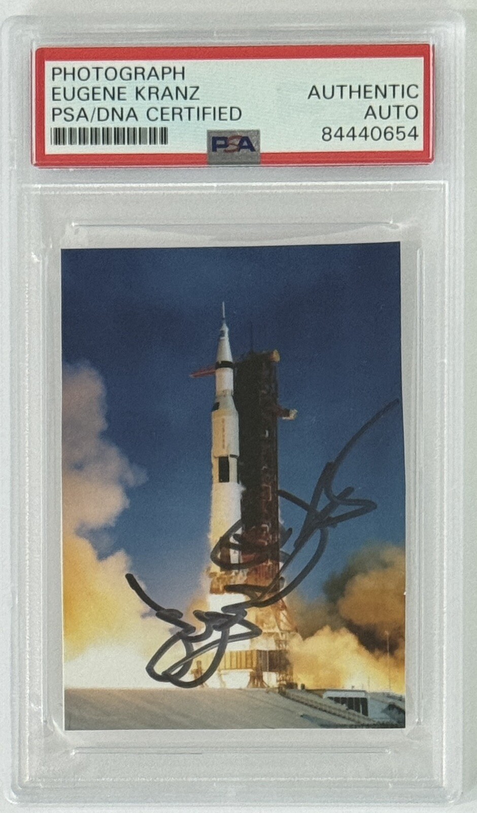 NASA FLIGHT DIRECTOR EUGENE KRANZ SIGNED APOLLO PICTURE PSA DNA COA AUTOGRAPHED