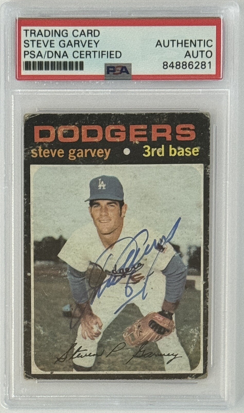 1971 Topps Steve Garvey Signed RC Rookie Card PSA DNA COA Certified Autographed
