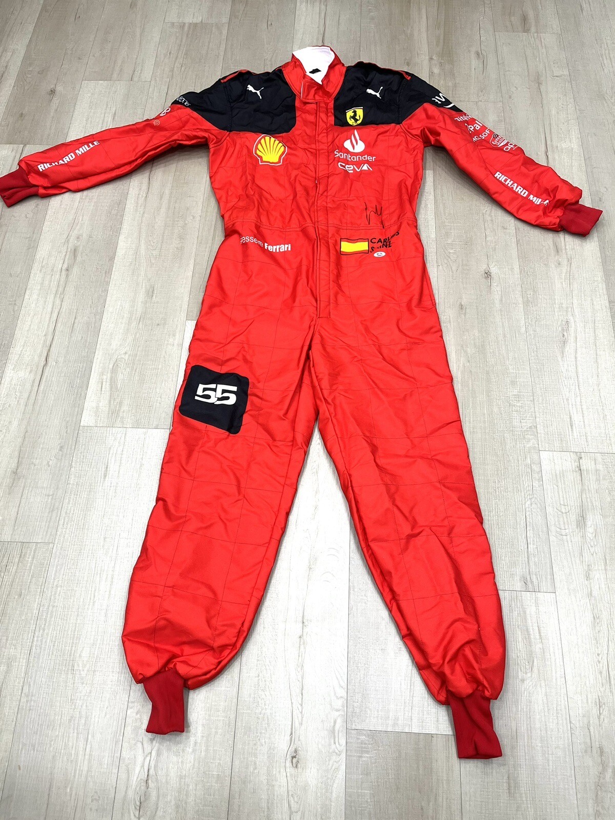 Carlos Sainz Hand Signed Race Suit Ferrari F1 Formula 1 PSA DNA CERT # AN64272