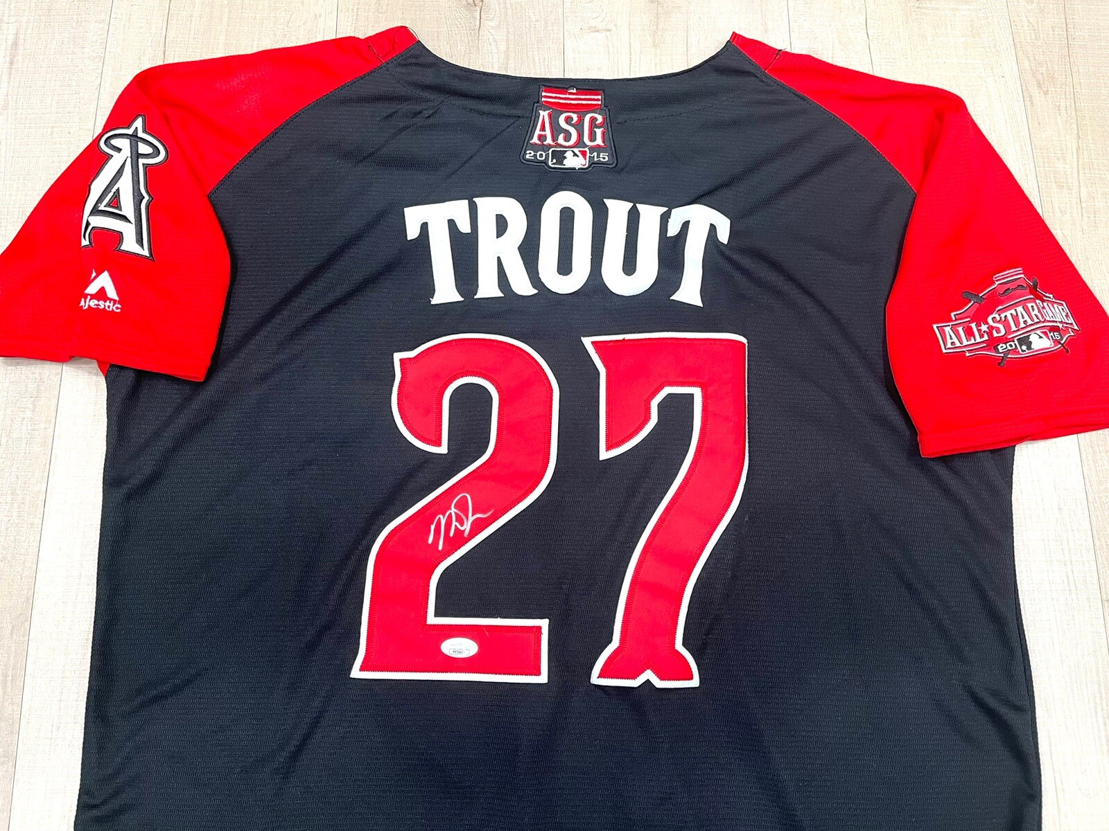 Mike Trout Hand Signed 2015 All Star Jersey LA Angels Cincinnati JSA Cert COA