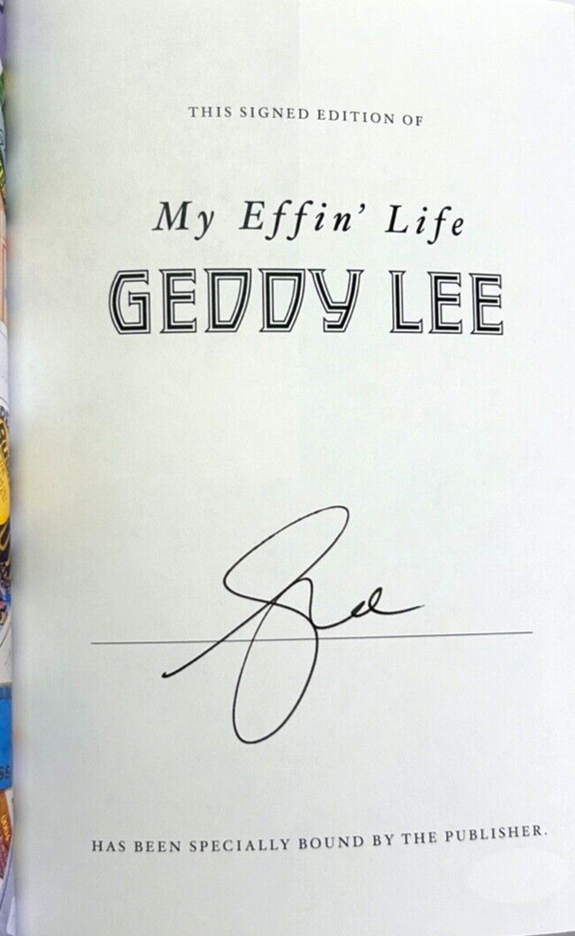 GEDDY LEE Signed Autograph Book 