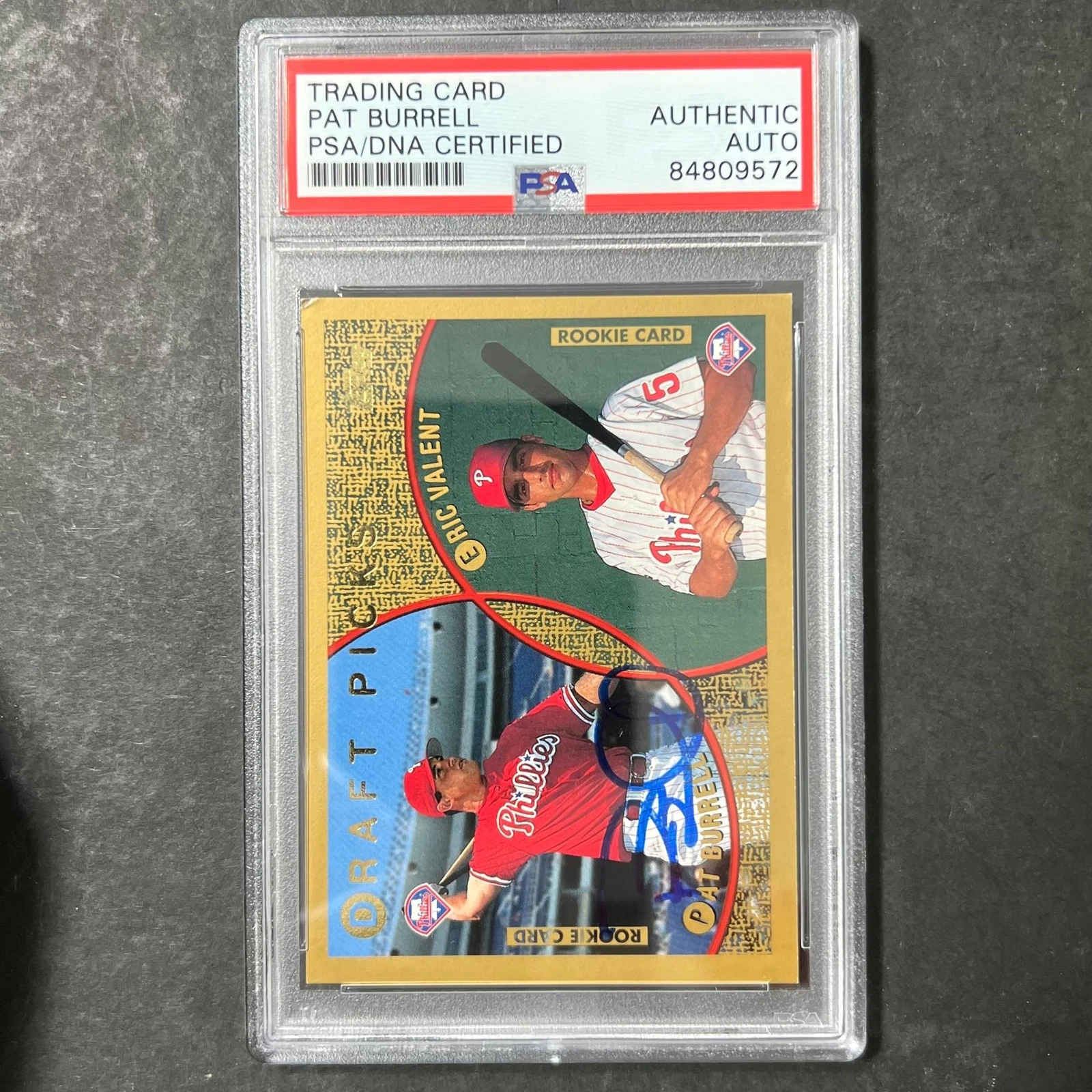 1998 Topps #444 Pat Burrell Signed Card PSA Slabbed Auto RC Phillies