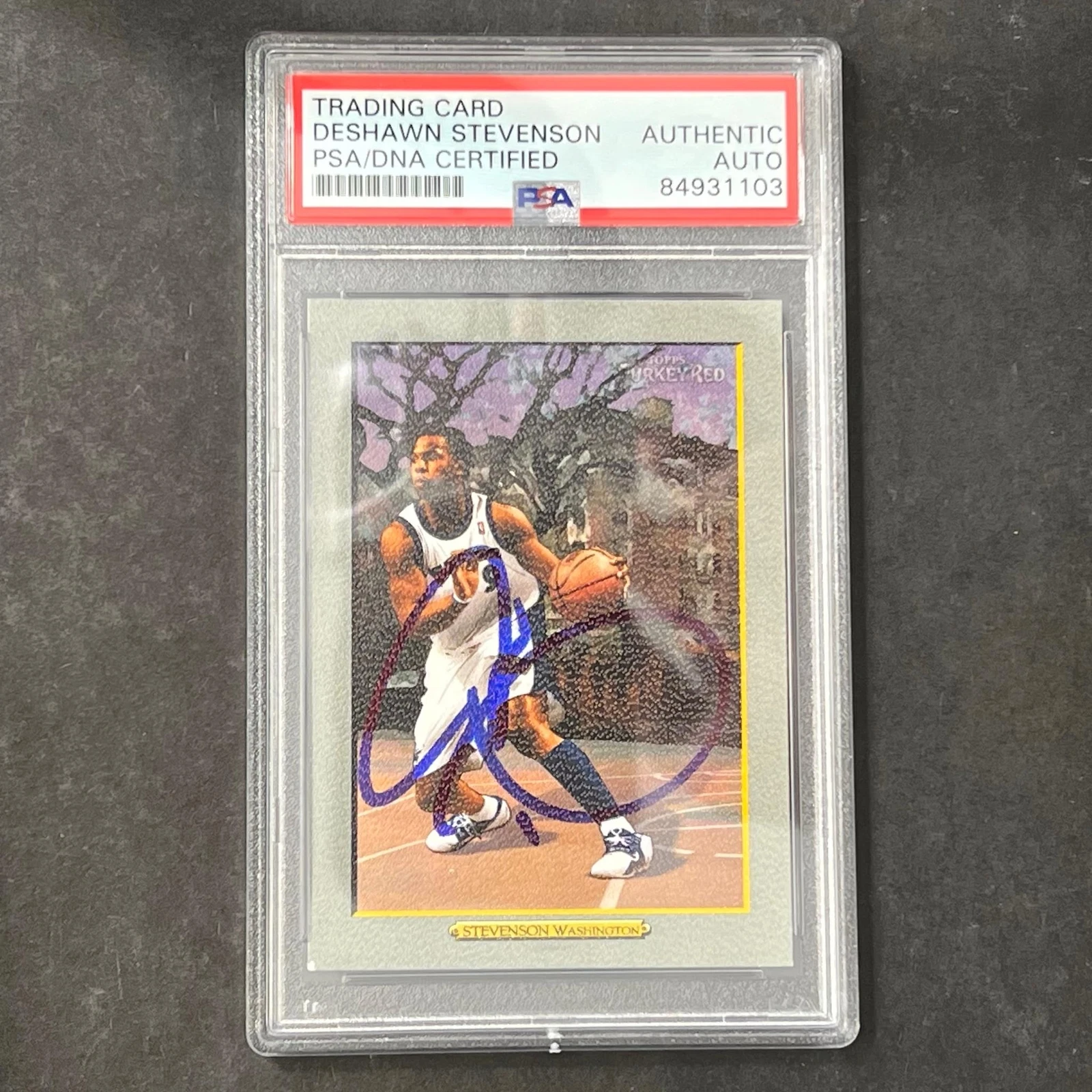 2006 Topps NBA Properties Turkey Red #149 DeShawn Stevenson Signed Card AUTO PSA