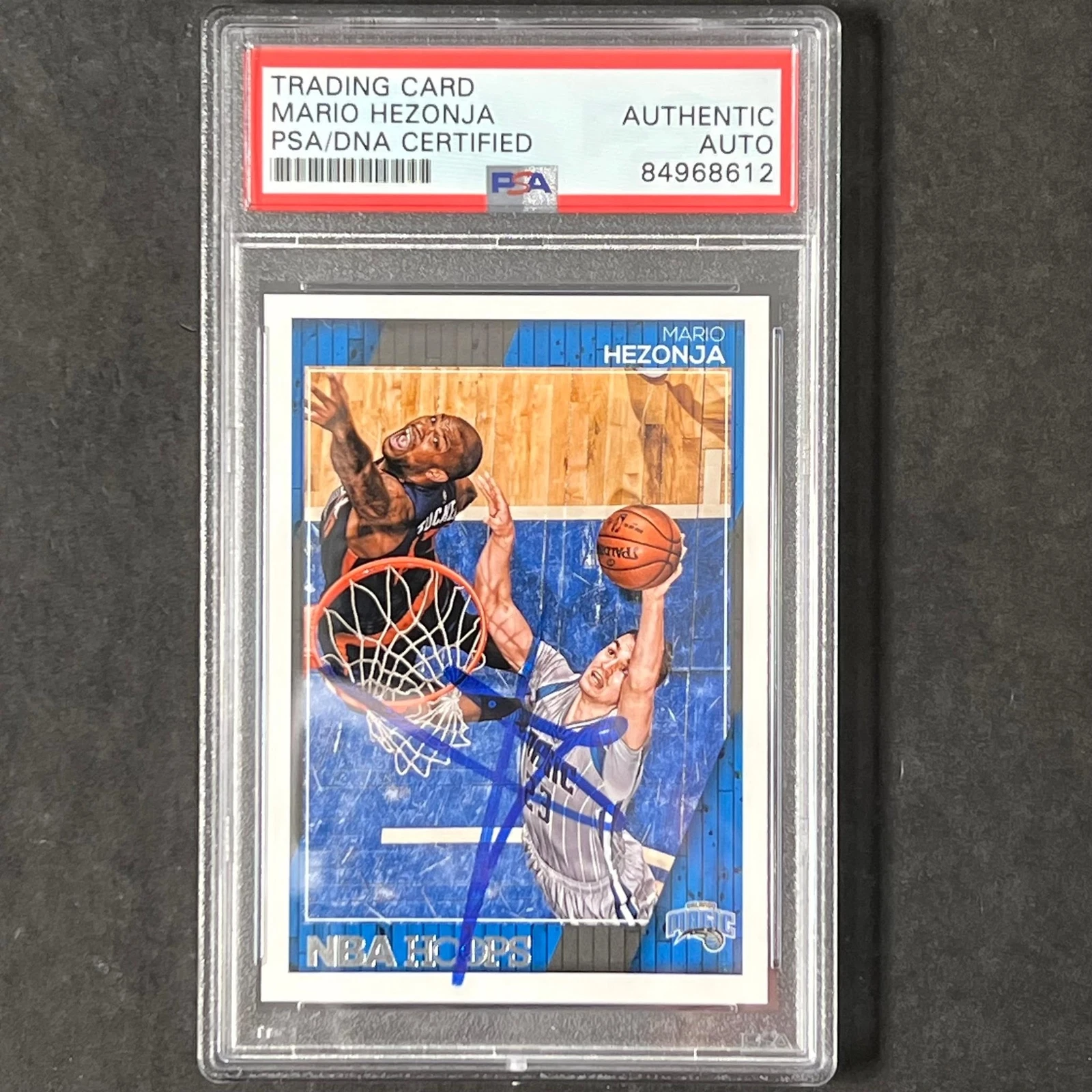 2016-17 NBA Hoops #76 Mario Hezonja Signed Card AUTO PSA/DNA Slabbed Magic