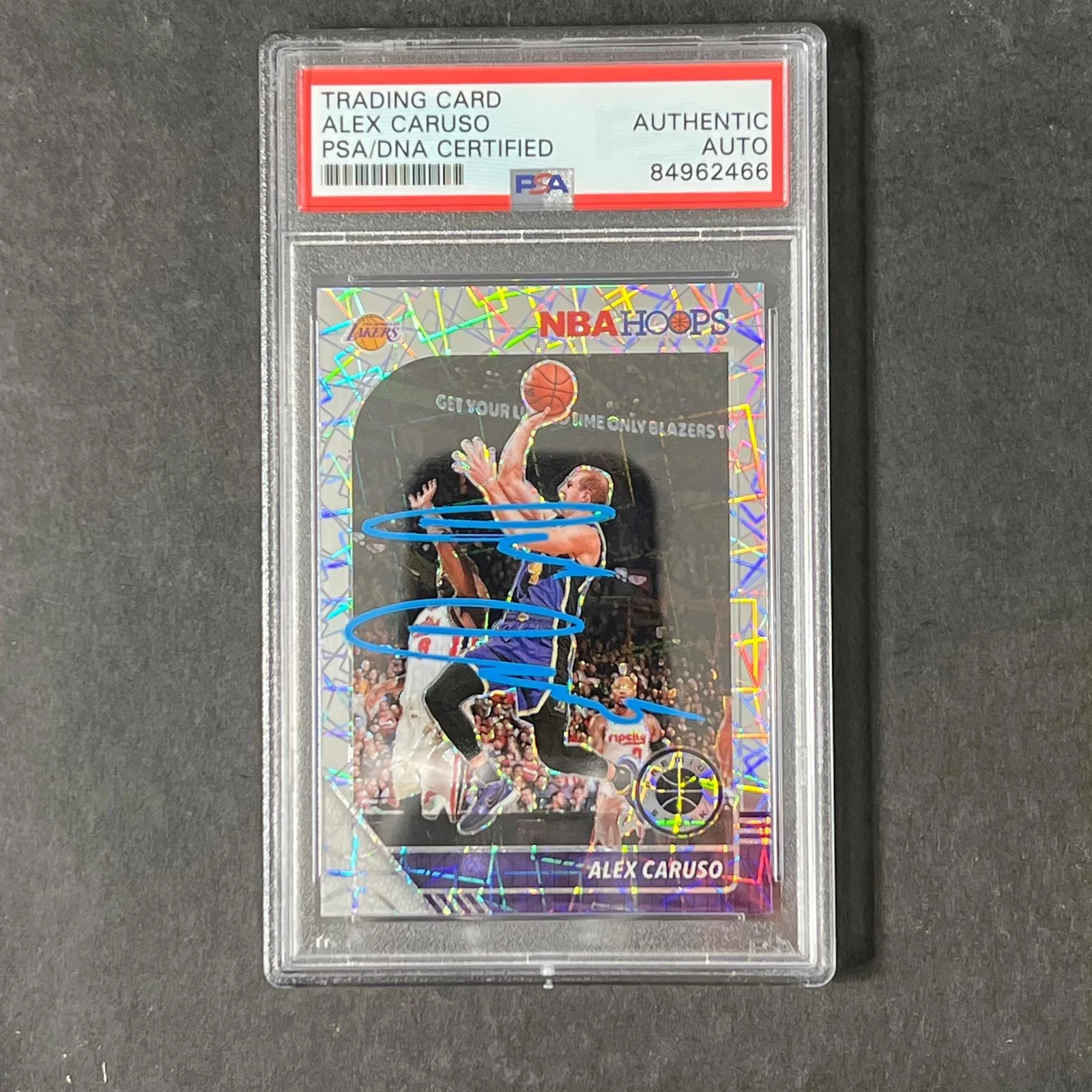 2019-20 Panini Hoops Premium Stock #5 Alex Caruso Signed Card AUTO PSA Slabbed L