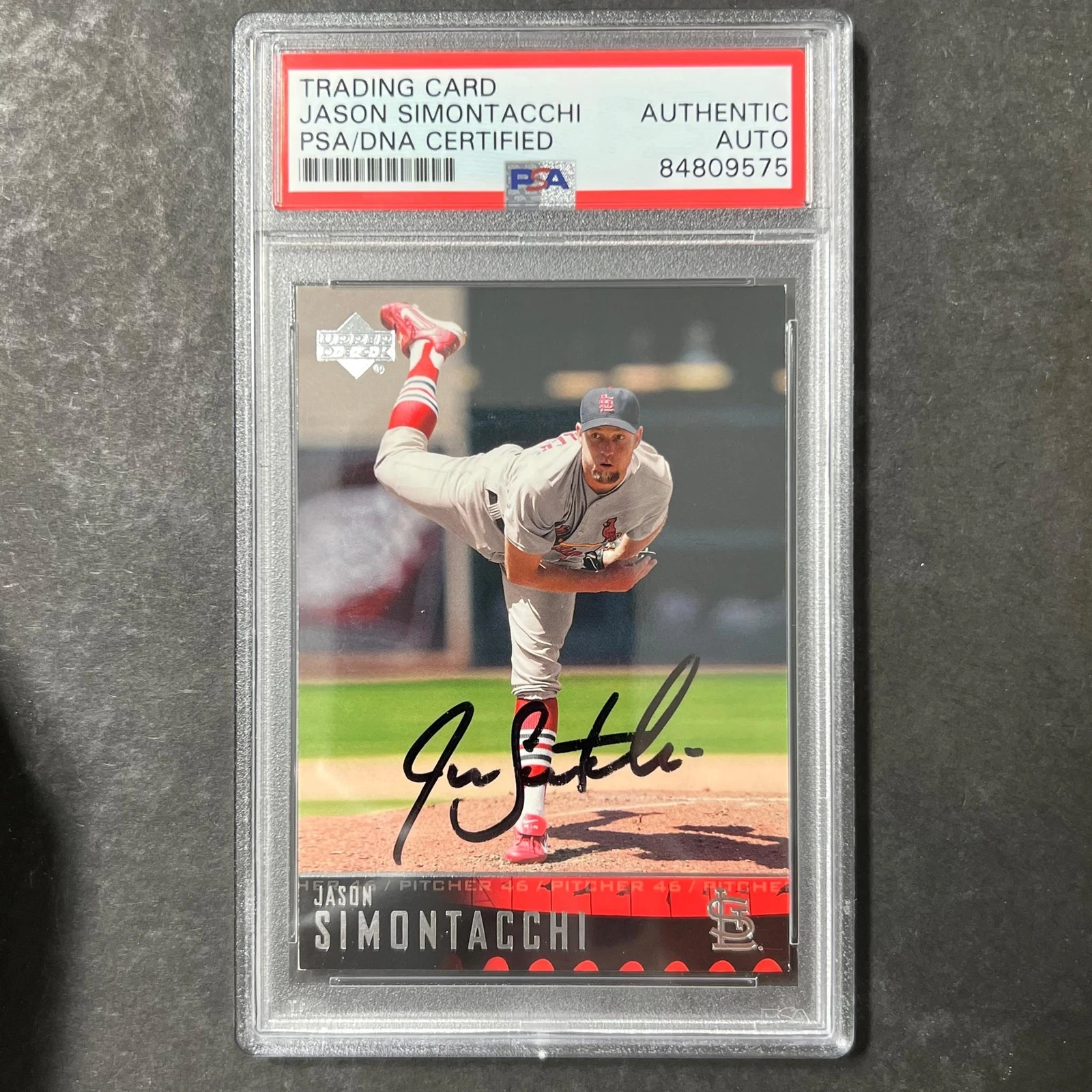 2002-03 Upperdeck #165 Jason Simontacchi Signed Card PSA Slabbed Auto Cardinals