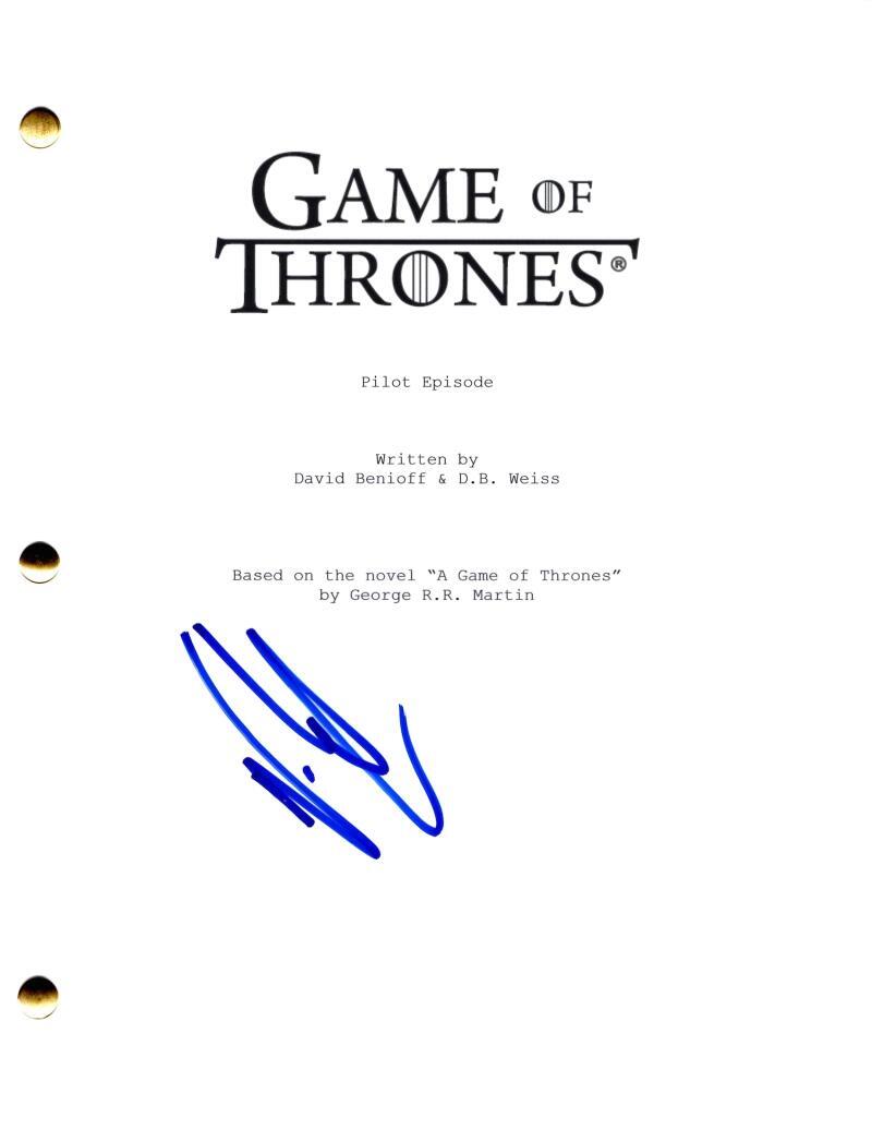 Nikolaj Coster-Waldau Signed Autograph Game of Thrones Pilot Script Screenplay