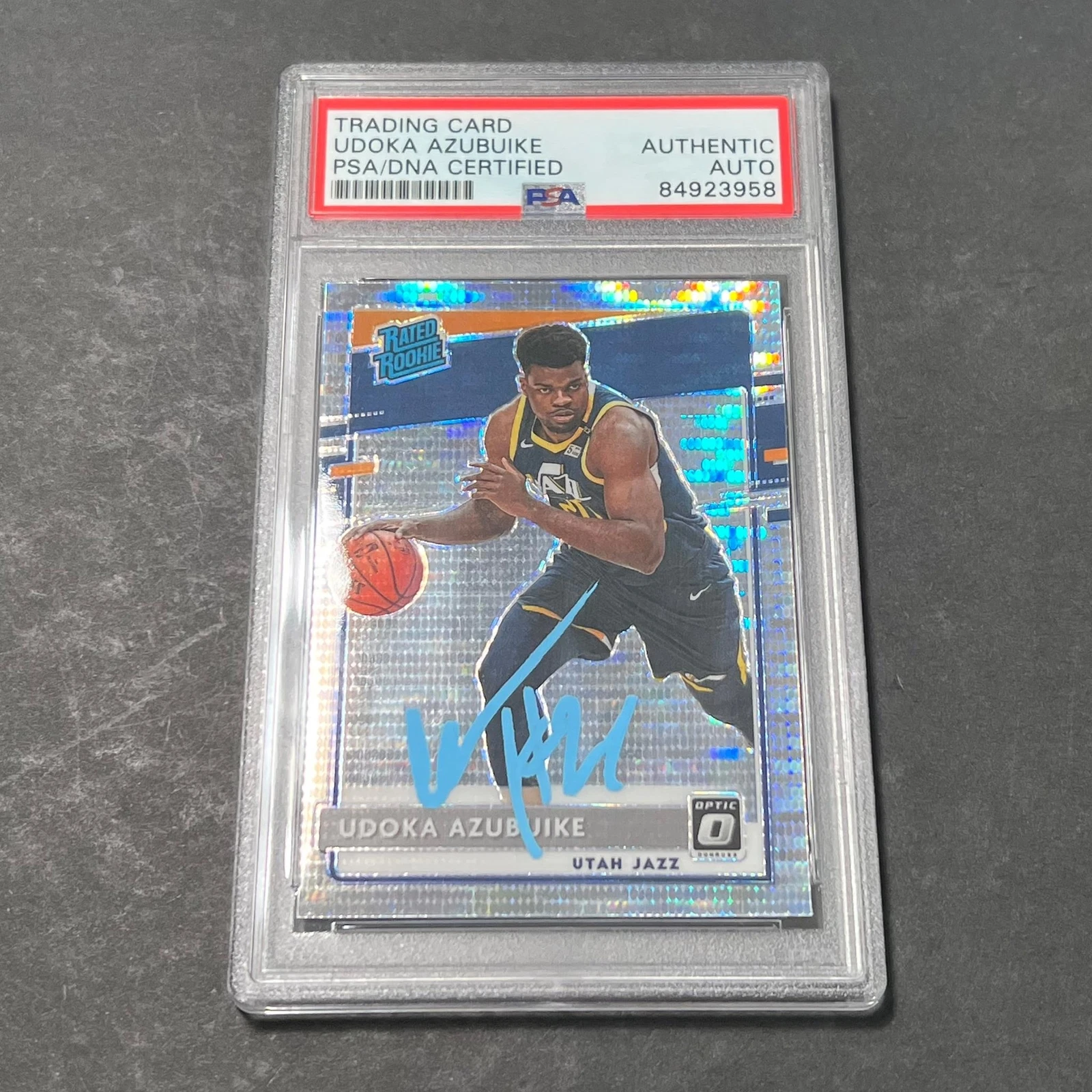2020-21 Panini Donruss Optic #177 Udoka Azubuike AUTO Signed Card PSA/DNA Encaps